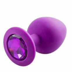 Promo 🧨 Bondara&Sex Bejewelled Purple Silicone Butt Plug ? 2.5, 3 Or 3.5 Inch 🔔